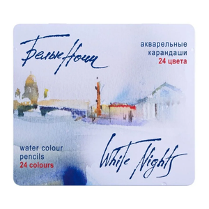 Lapis de Cor Aquarelavel White Nights 24 Cores Estojo Metal - 1256