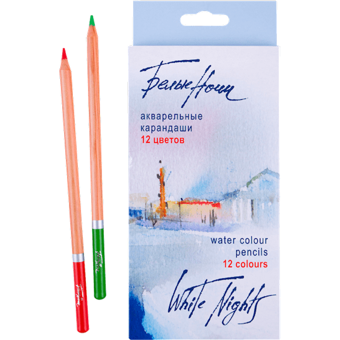 Lapis de Cor Aquarelavel White Nights 12 Cores - 1252