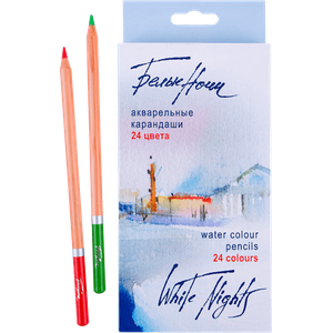 Lapis de Cor Aquarelavel White Nights 24 Cores - 1253