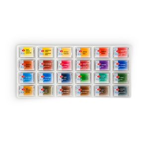 Kit 24 Tintas Aquarela White Nights em Pastilha  - 1061