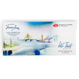 Kit 24 Tintas Aquarela White Nights em Pastilha  - 1061