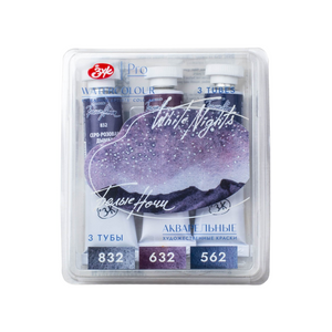 Kit 3 Tintas Aquarela White Nights Granuladas em Tubo Tons do Espaço - 2147