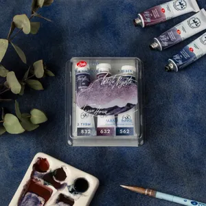 Kit 3 Tintas Aquarela White Nights Granuladas em Tubo Tons do Espaço - 2147