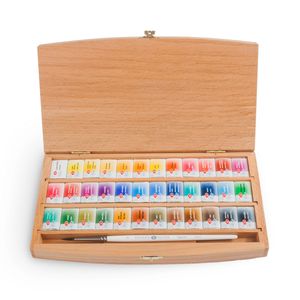 Kit Luxo com 36 Tintas Aquarela White Nights em Pastilha - 086