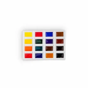 Kit de Aquarelas em Pastilha Nevskaya Palitra Sonnet - 16 cores 1138