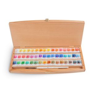 Kit Luxo com 48 Tintas Aquarela White Nights em Pastilha - 087