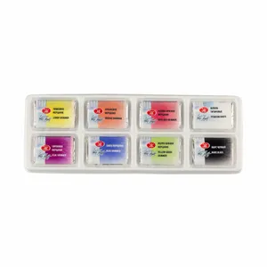 Kit 8 Tintas Aquarela White Nights em Pastilha Shimmering Collection - Summer