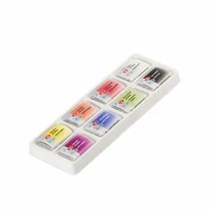 Kit 8 Tintas Aquarela White Nights em Pastilha Shimmering Collection - Summer