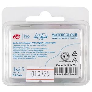 Kit 4 Tintas Aquarela Metamorphoses White Nights em Pastilha - Dream