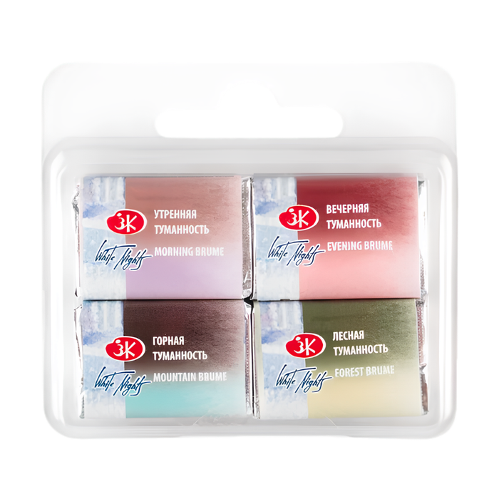 Kit 4 Tintas Aquarela Metamorphoses White Nights em Pastilha - Brume