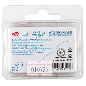 Kit 4 Tintas Aquarela Metamorphoses White Nights em Pastilha - Brume