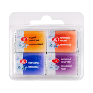 Kit 4 Tintas Aquarela White Nights em Pastilha Mix 1