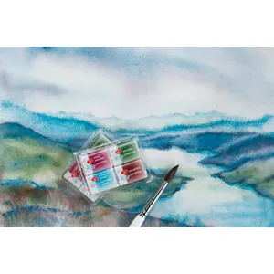 Kit 4 Tintas Aquarela White Nights em Pastilha Mix 10