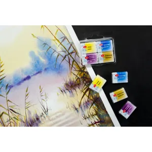 Kit 4 Tintas Aquarela White Nights em Pastilha Mix 2