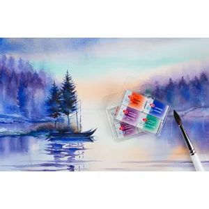 Kit 4 Tintas Aquarela White Nights em Pastilha Mix 3