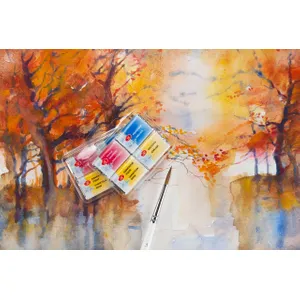 Kit 4 Tintas Aquarela White Nights em Pastilha Mix 6