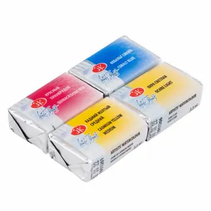 Kit 4 Tintas Aquarela White Nights em Pastilha Mix 6