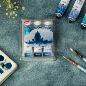 Kit 3 Tintas Aquarela White Nights Granuladas em Tubo Tons Noturnos - 2148