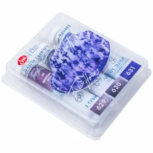Kit 3 Tintas Aquarela White Nights Granuladas em Tubo Tons Violeta - 2144