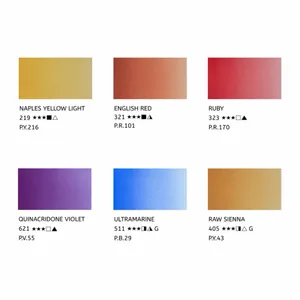 Kit 6 Tintas Aquarela White Nights em Tubo Skin Shades - 2106