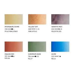 Kit 6 Tintas Aquarela White Nights em Tubo Palette of St. Petersburg - 2107