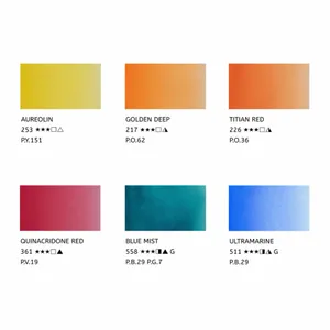 Kit 6 Tintas Aquarela White Nights em Tubo Autumn Palette - 2108