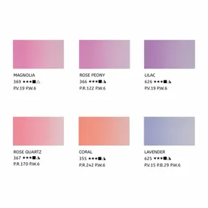 Kit 6 Tintas Aquarela White Nights em Tubo Rose Flowers  - 2109