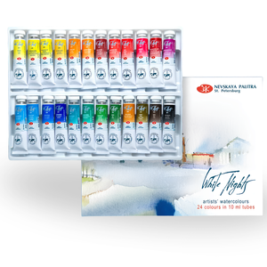 Kit 24 Tintas Aquarela White Nights em Tubo - 1582