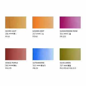 Kit 6 Tintas Aquarela White Nights em Tubo Classic - 2101