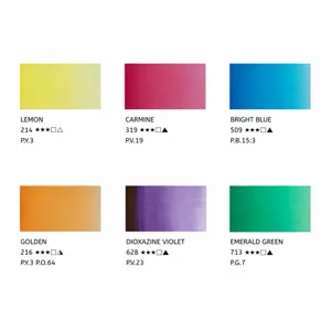 Kit 6 Tintas Aquarela White Nights em Tubo Coloristics - 2102