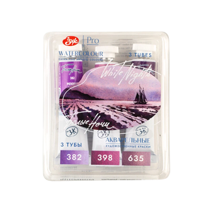Kit 3 Tintas Aquarela White Nights Granuladas em Tubo Tons do Por do Sol - 2532