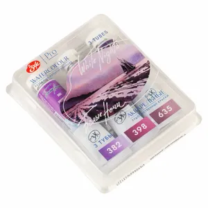 Kit 3 Tintas Aquarela White Nights Granuladas em Tubo Tons do Por do Sol - 2532