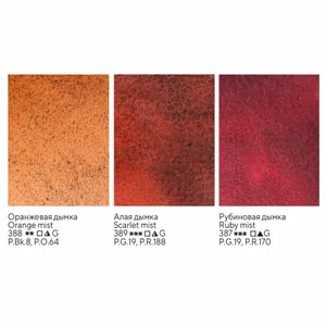 Kit 3 Tintas Aquarela White Nights Granuladas em Tubo Tons do Fogo - 2529