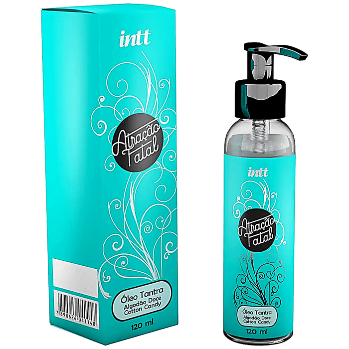 Óleo Para Massagem Tantra Atração Fatal Aroma Algodão Doce 120ml - Intt