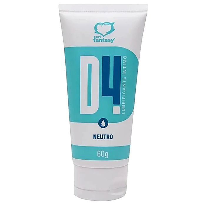 D4 Lubrificante Intimo Comestível Beijável Neutro Aqua - Sexy Fantasy