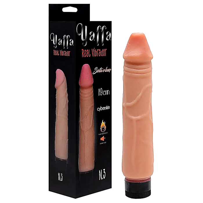 Prótese Com Vibro Cyber Skyn 19,5 X 3,5Cm Yaffa