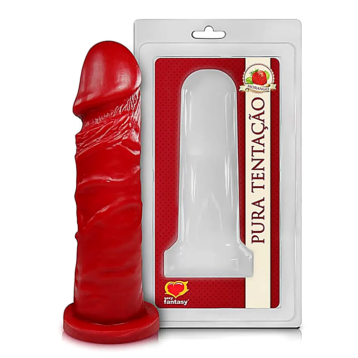 Prótese Realística Pura Tentação Morango 15x4 Sexy Fantasy