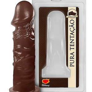 Prótese Realística Pura Tentação Chocolate 15,3x4 Sexy Fantasy