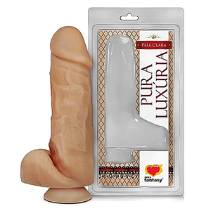 Prótese Maciça Com Escroto Ventosa 18 X 5Cm Sexy Fantasy