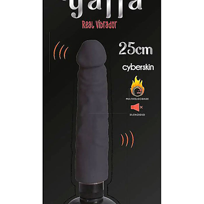 Prótese Com Vibro Cyber Skyn 25 X 3,8Cm Yaffa
