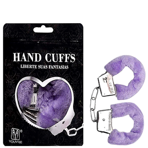 Algemas De Metal Com Pelúcia Lilas Cuffs