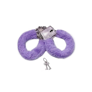 Algemas De Metal Com Pelúcia Lilas Cuffs