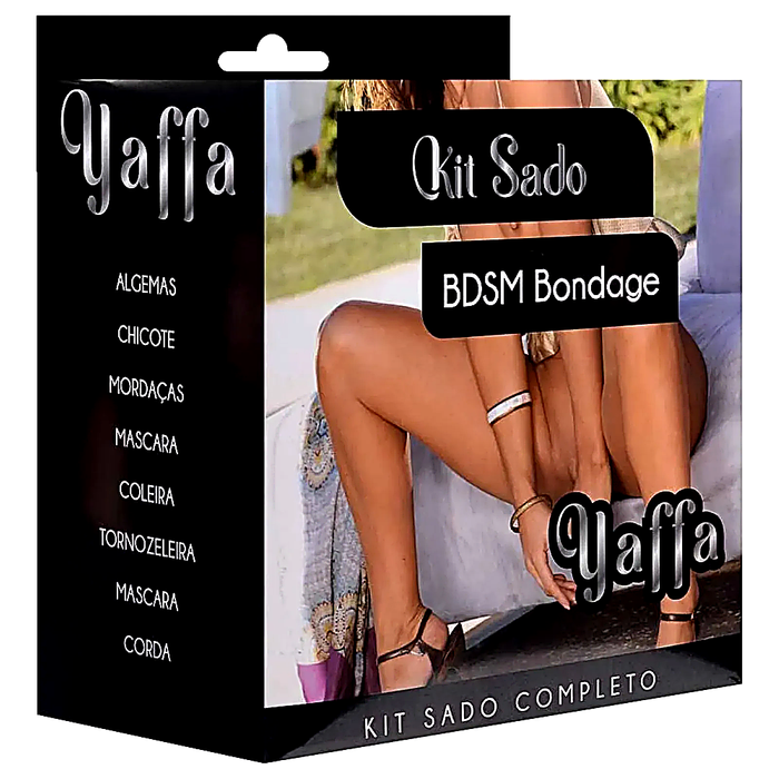 Kit Sado Bdsm Bondage 8 Itens Yaffa