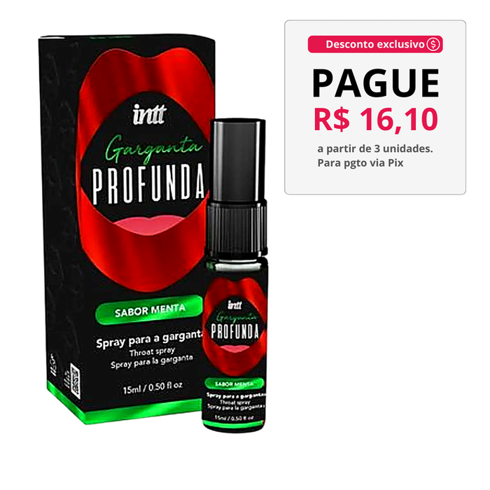Garganta Profunda Menta Spray Sexo Oral 15Ml Intt
