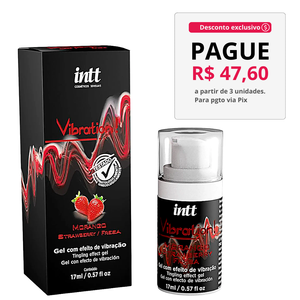 Vibration Gel Excitante Morango 17Ml Intt