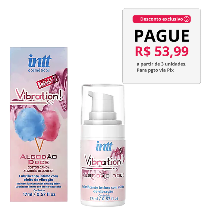 Vibration Algodão Doce Excitante Beijavel 17ML Intt