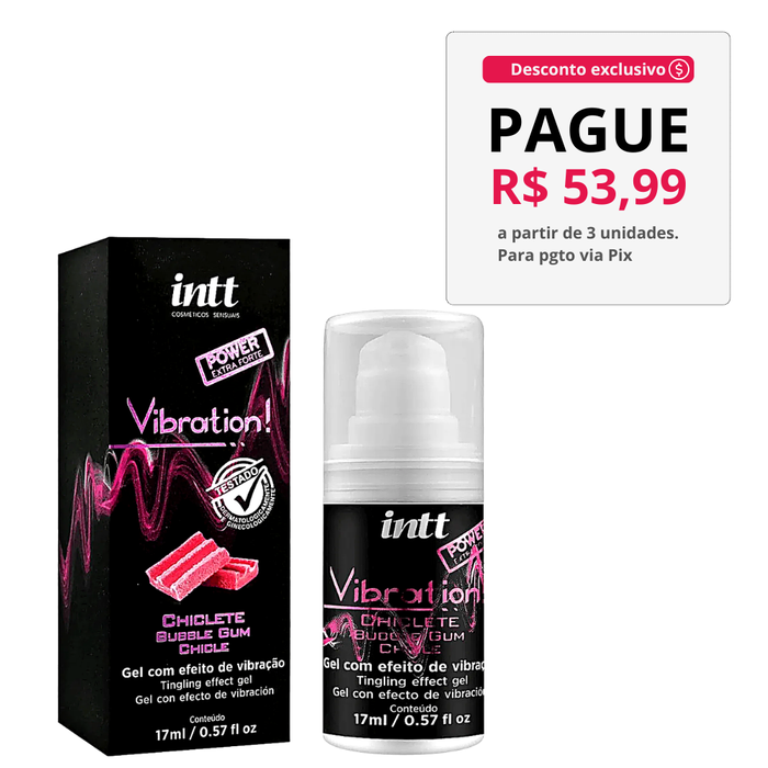 Vibration Vibrador Liquido Power Chiclete 17 ML Intt