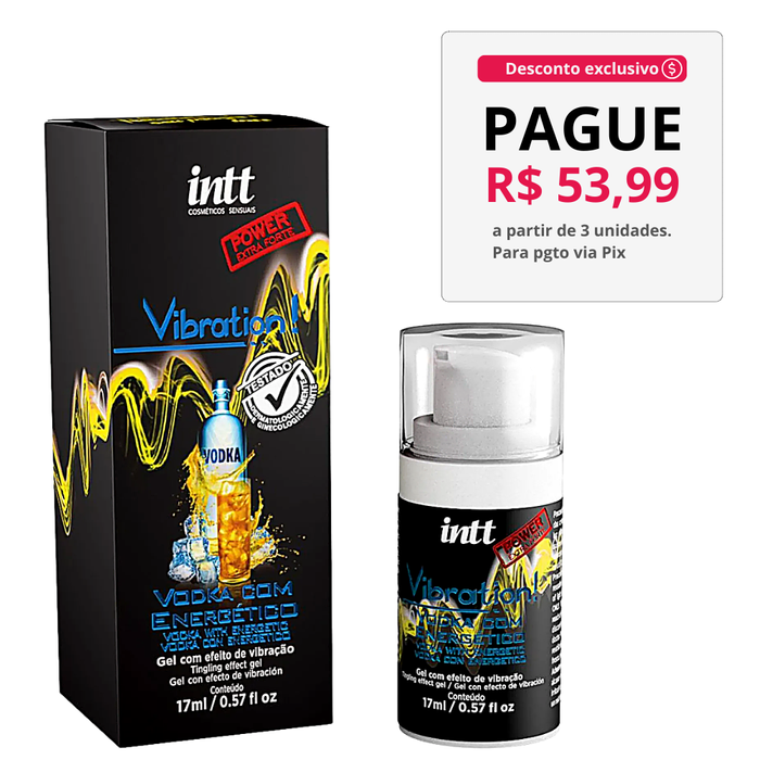 Vibration Power Vodka Com Energético Gel Excitante 17Ml - Intt