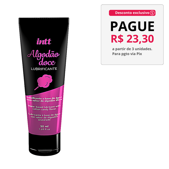 Lubrificante Beijável Algodão Doce 50Ml Intt
