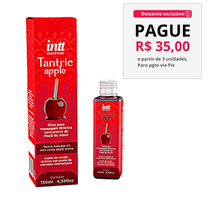 Óleo Corporal Para Massagem Sensual Tântrica Maçã Do Amor 130ml - Intt